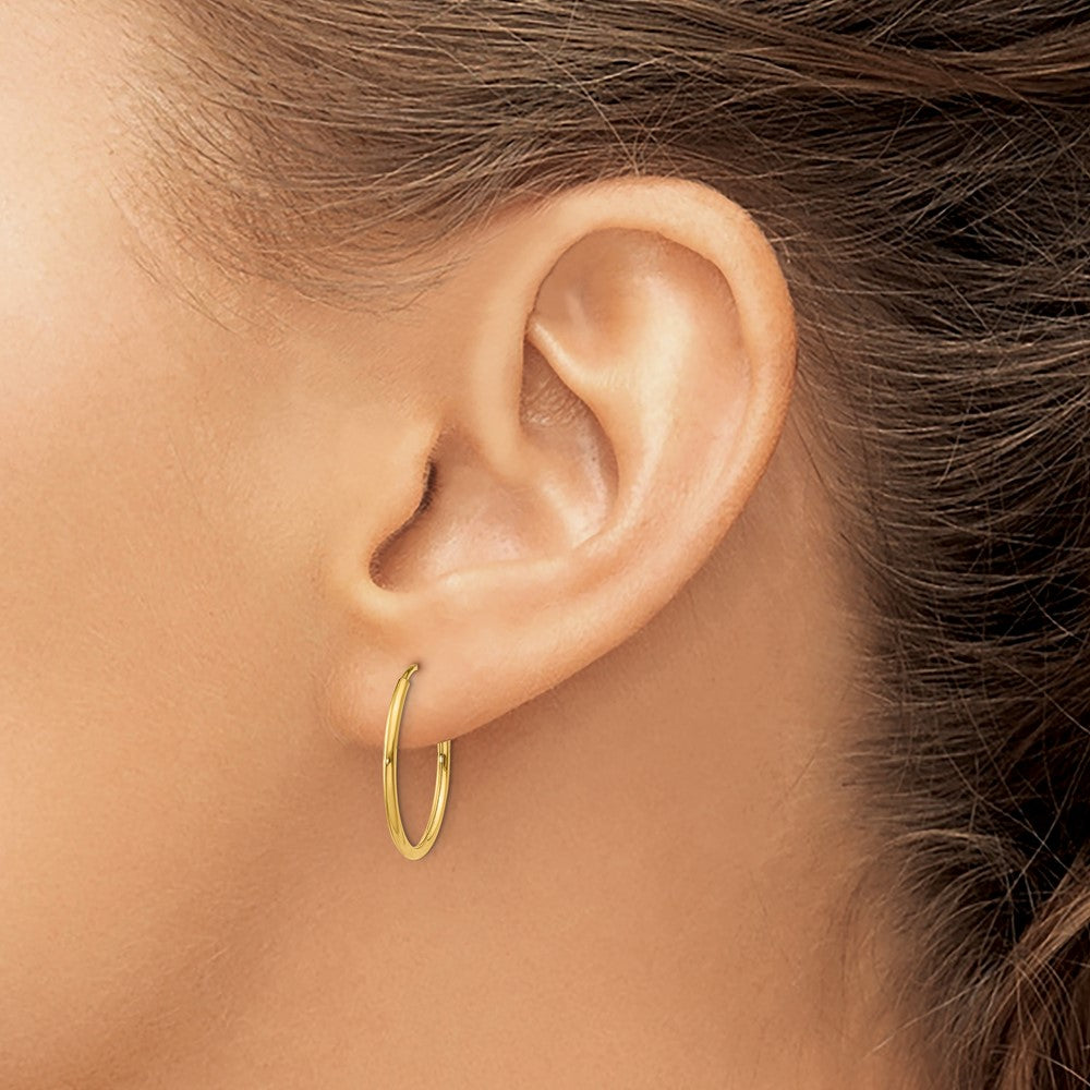 14k 1.20mm Endless Hoop Earring