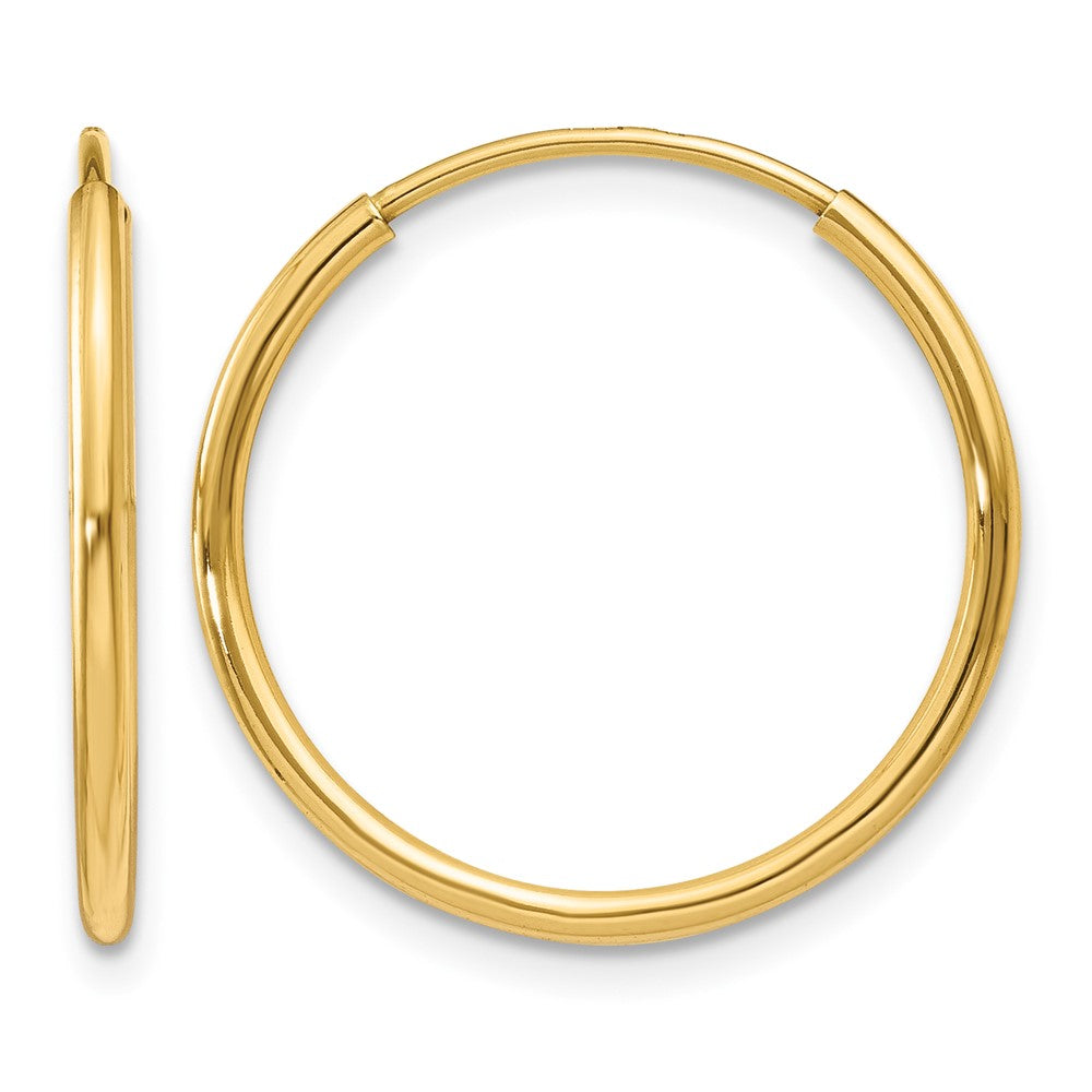14k 1.20mm Endless Hoop Earring