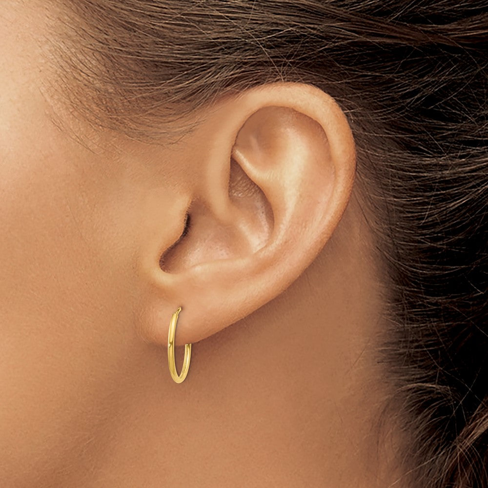 14k 1.20mm Endless Hoop Earring
