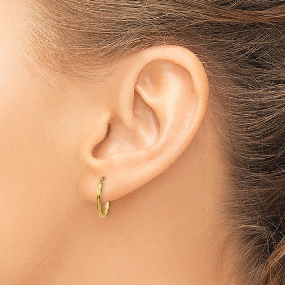 14k 1.20mm Endless Hoop Earring