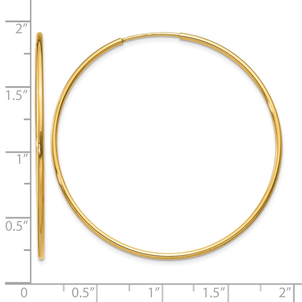 14k 1.20mm Endless Hoop Earring