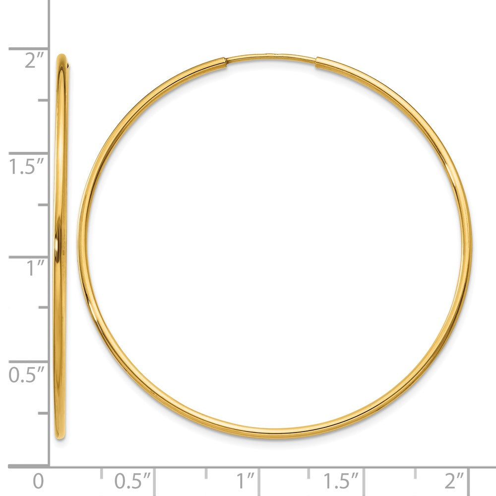 14k 1.20mm Endless Hoop Earring