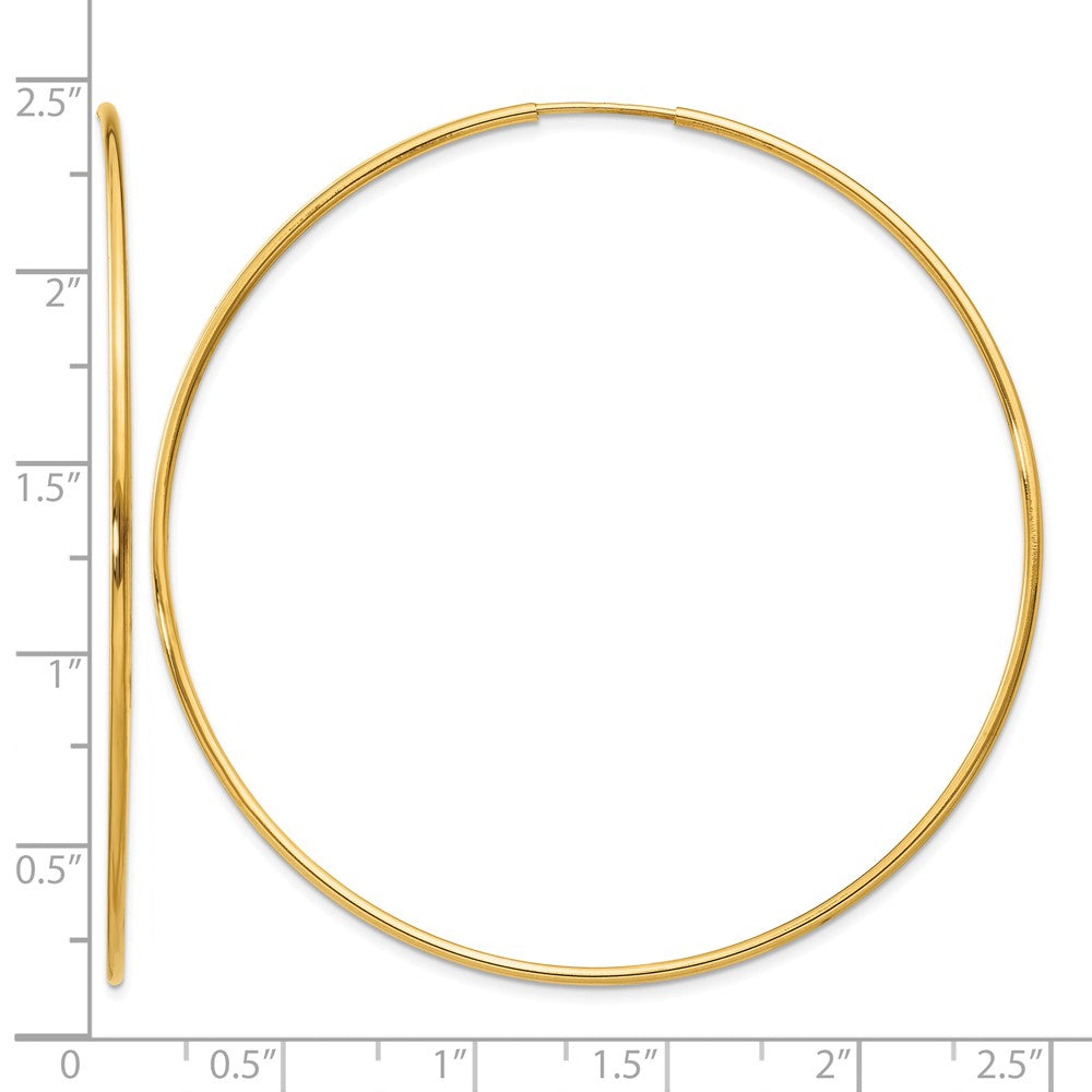 14k 1.20mm Endless Hoop Earring