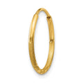 Single 14k 1.20mm Diamond-cut Endless Hoop Earring