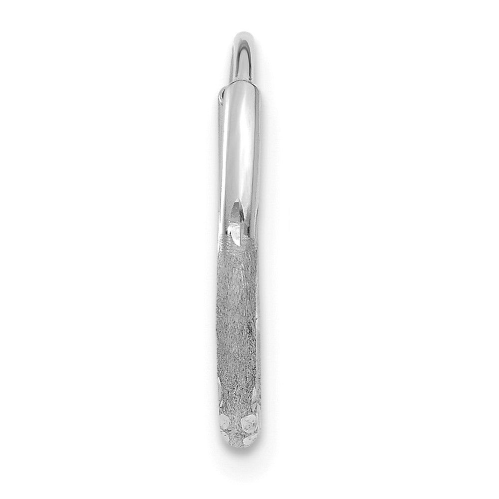 Single 14K White Gold 1.20mm Diamond-cut Endless Hoop Earring