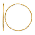 14k 1.20mm Diamond-cut Endless Hoop Earring