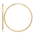 14k 1.20mm Diamond-cut Endless Hoop Earring