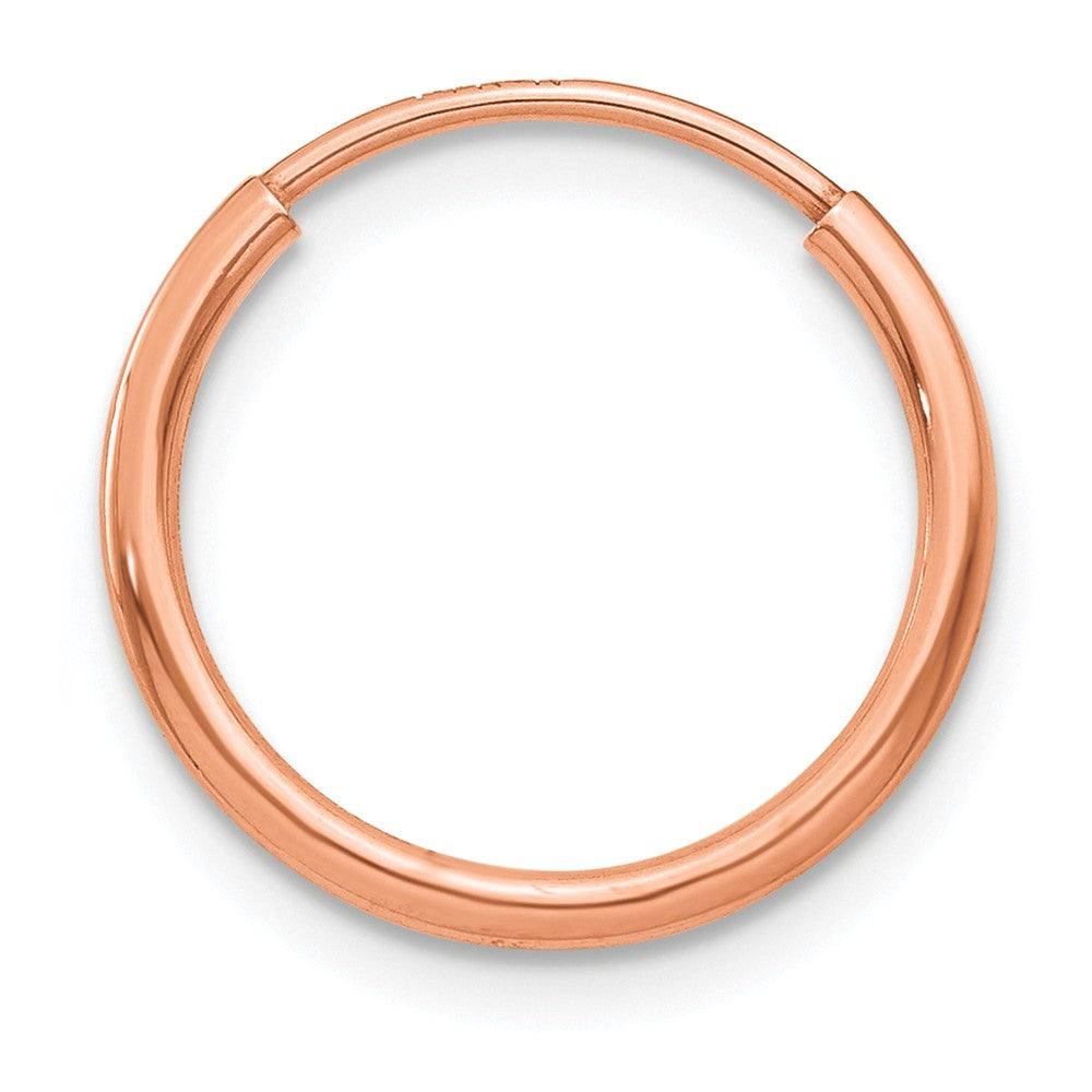 Single 14k Rose Gold 1.20mm Polished Endless Hoop Earring