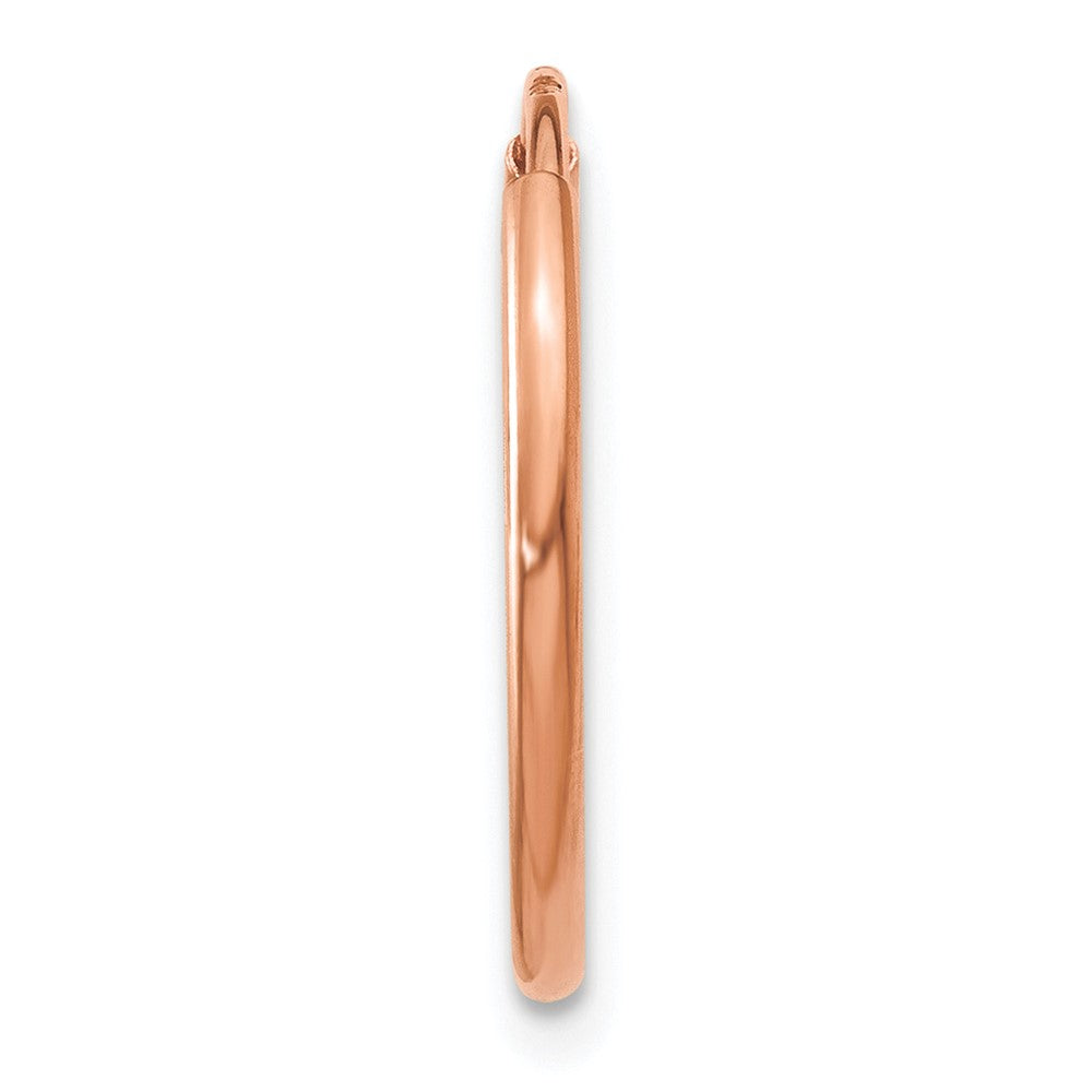 Single 14k Rose Gold 1.20mm Polished Endless Hoop Earring