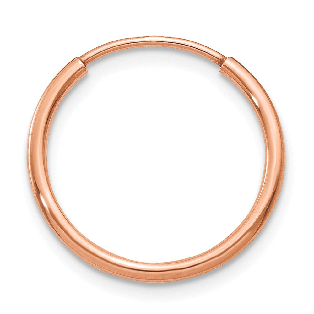 Single 14k Rose Gold 1.20mm Polished Endless Hoop Earring