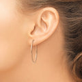 14k Rose Gold 1.20mm Polished Endless Hoop Earrings
