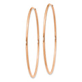 14k Rose Gold 1.20mm Polished Endless Hoop Earrings