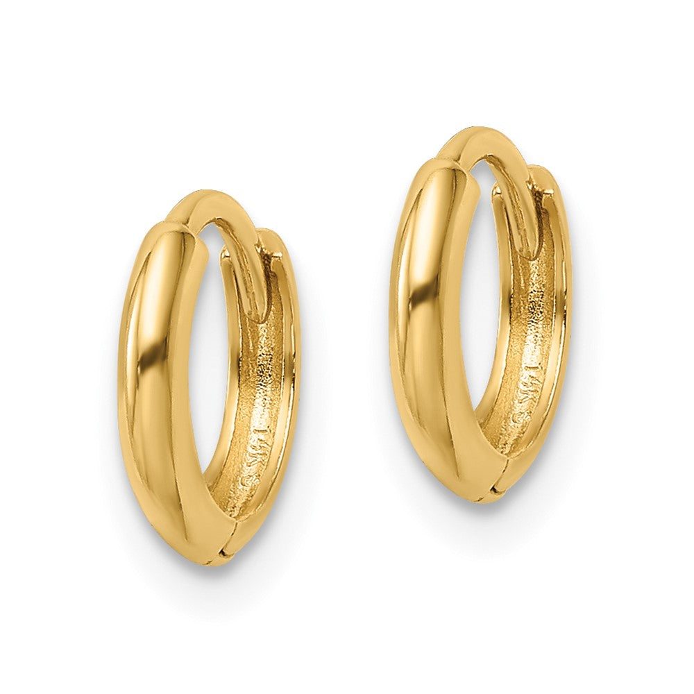 14k Polished Hinged Hoop Earrings