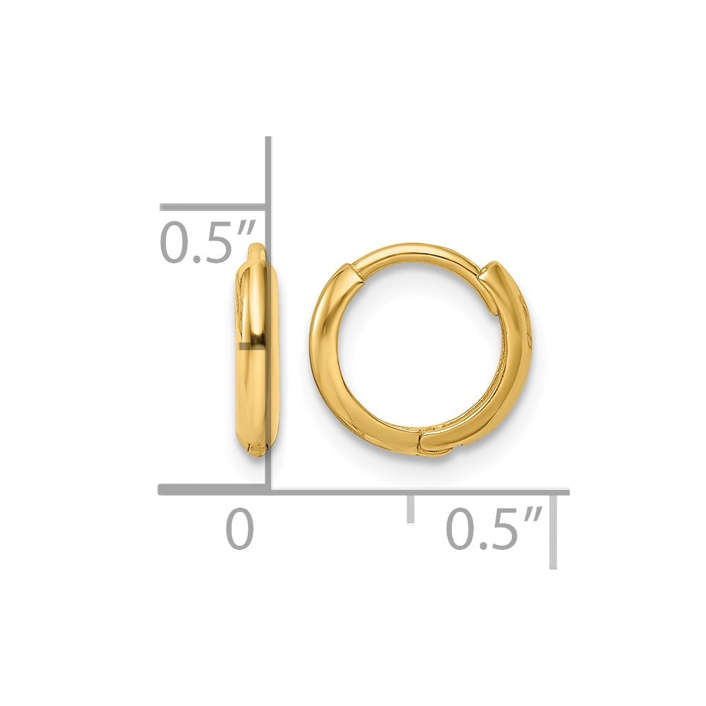 14k Polished Hinged Hoop Earrings