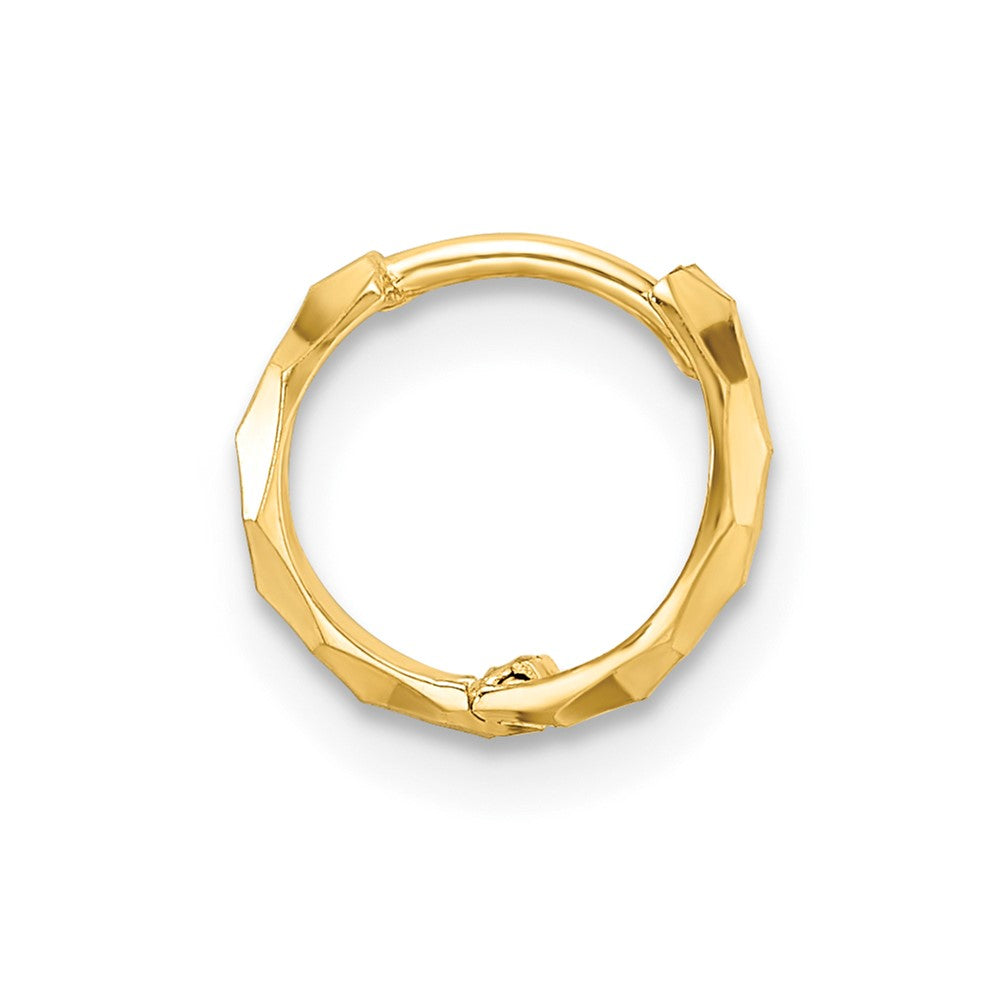 Single 14k D/C Hinged Hoop Earring