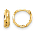 14k D/C Hinged Hoop Earrings