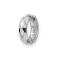 Single 14k White Gold D/C Hinged Hoop Earring