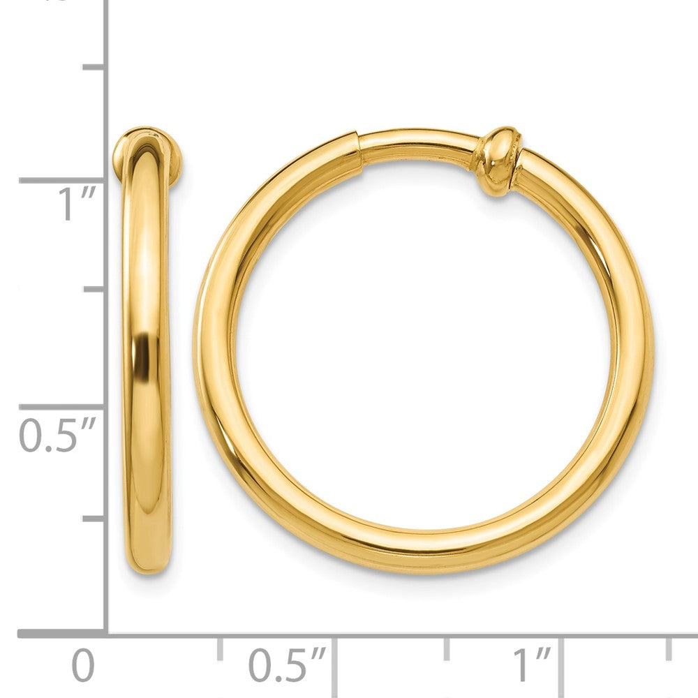14k Non-Pierced Hoops Earrings