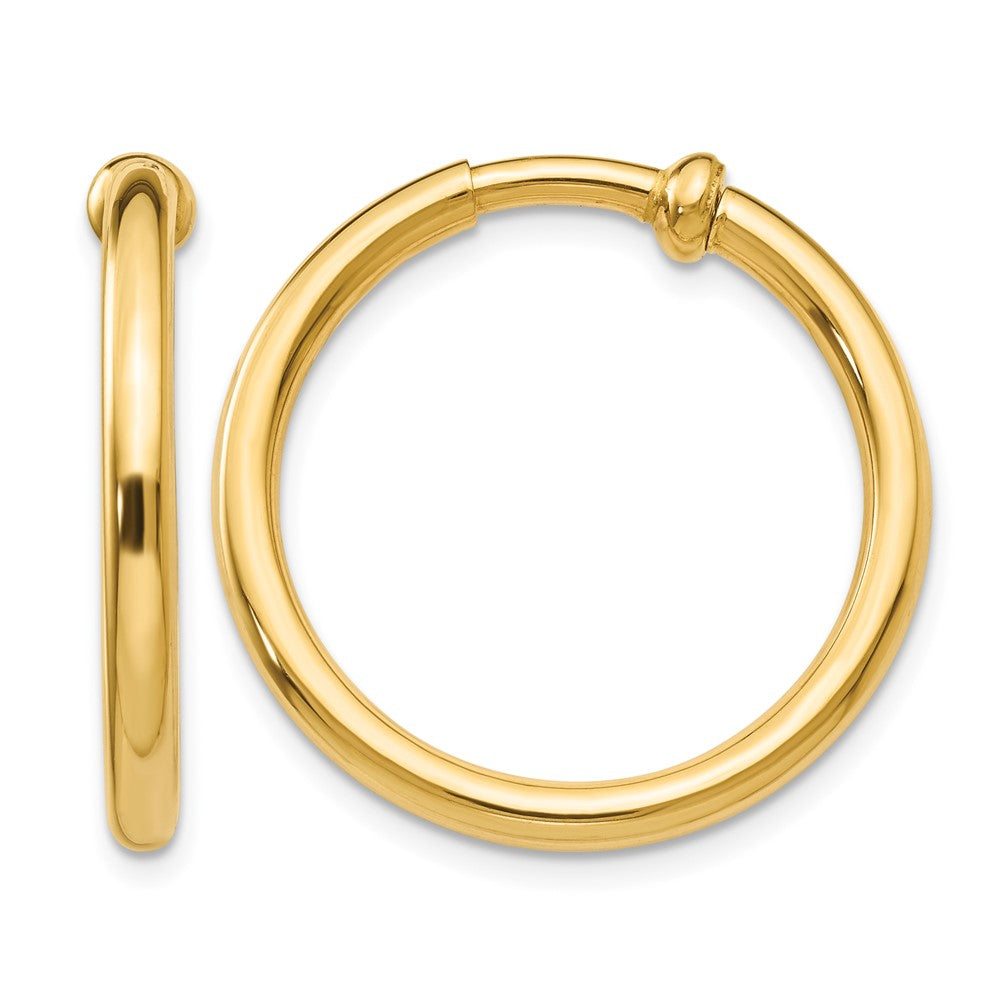 14k Non-Pierced Hoops Earrings