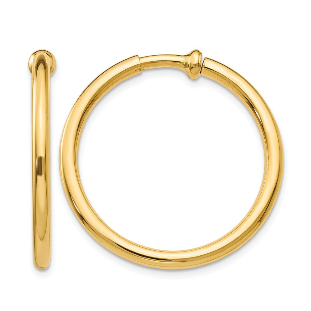 14k Non-Pierced Hoops Earrings