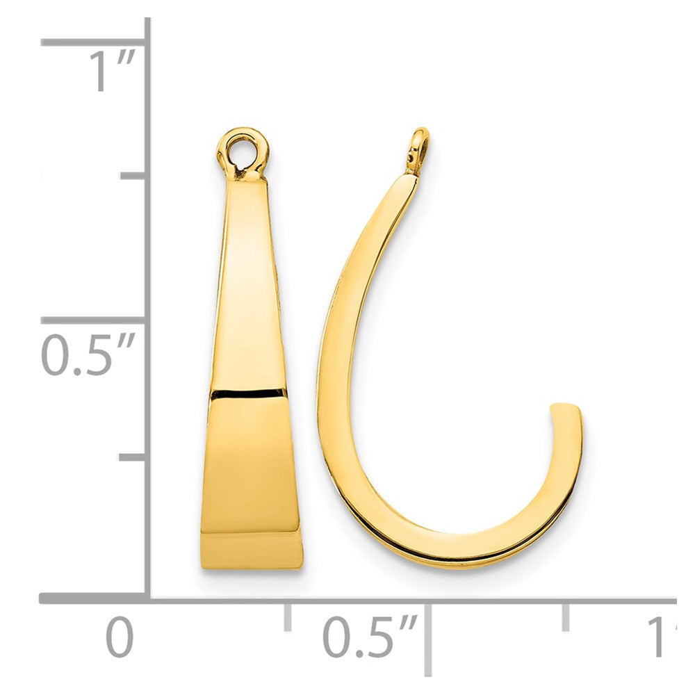 14k Polished J-Hoop Earring Jackets