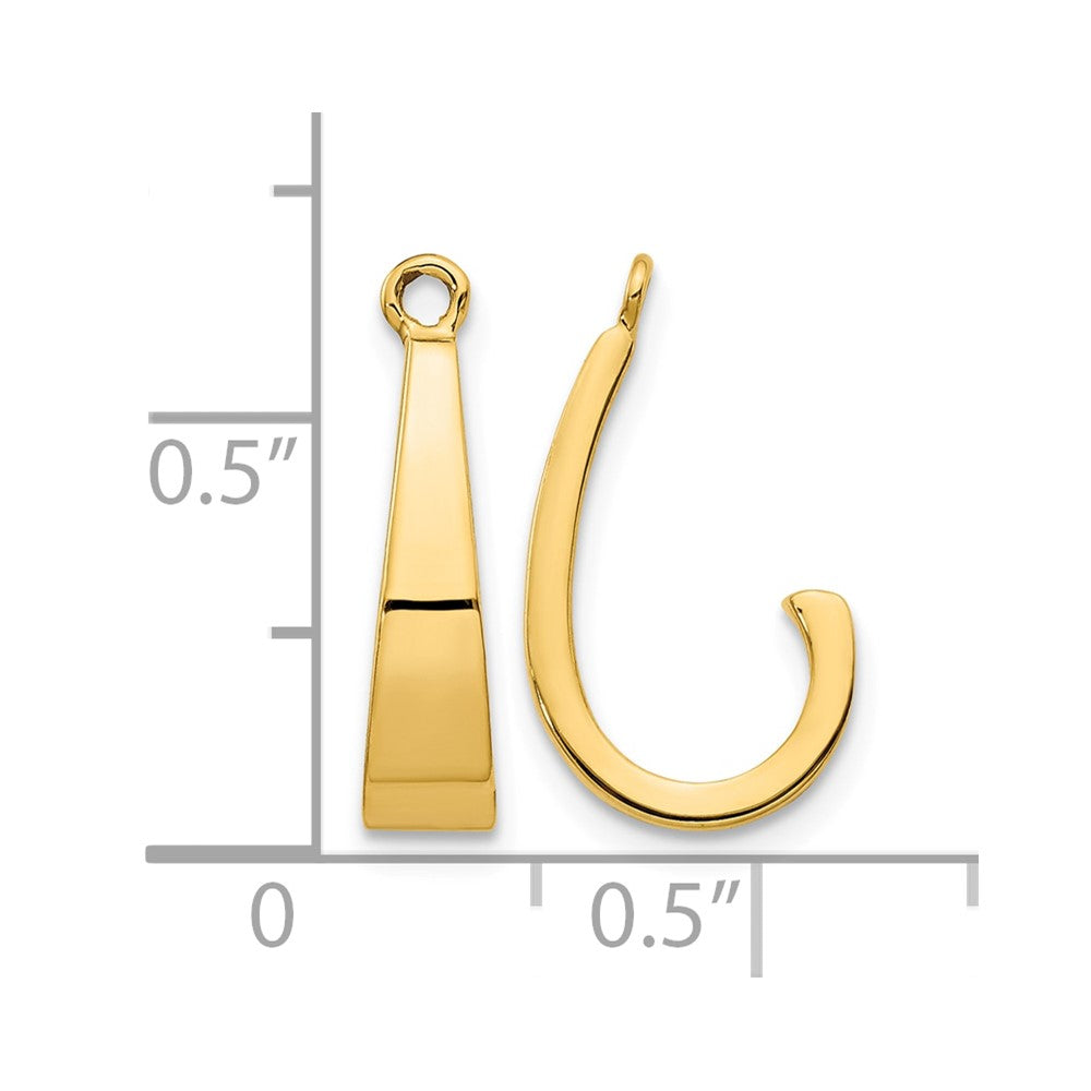 14k Polished J-Hoop Earring Jackets