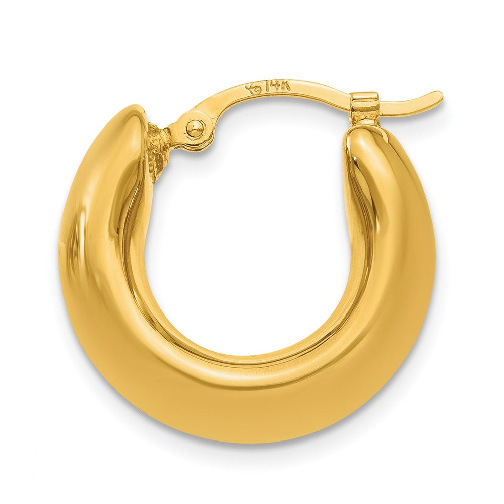 Single 14k Wide Puffed Hoop Earring