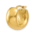 Single 14k Wide Puffed Hoop Earring