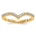 14k Diamond V Ring