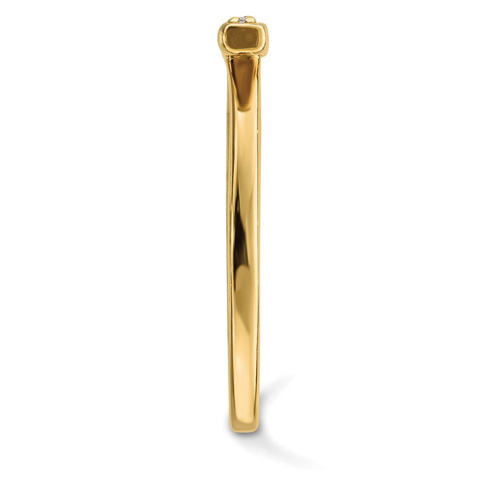 14k Diamond Bar Ring