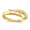 14K Polished CZ Fashion Ring