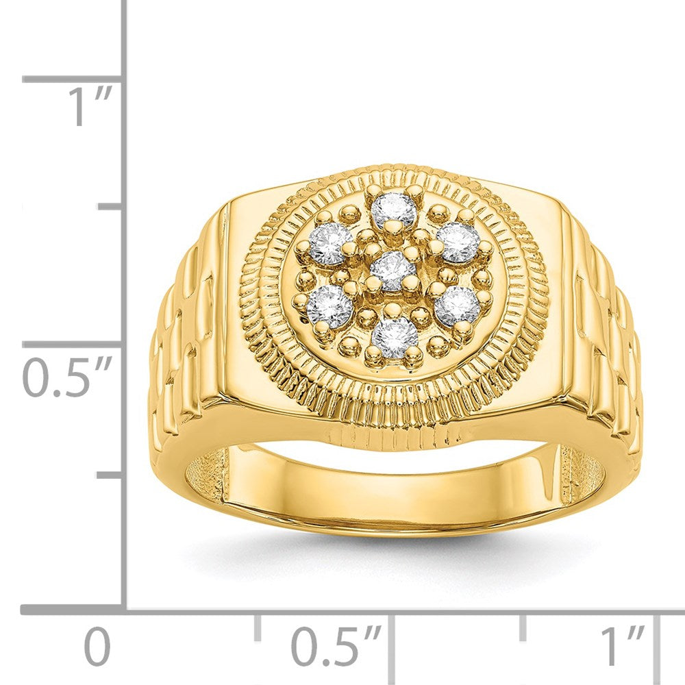 14k A Diamond men's ring