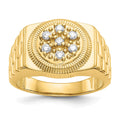 14k AAA Diamond men's ring