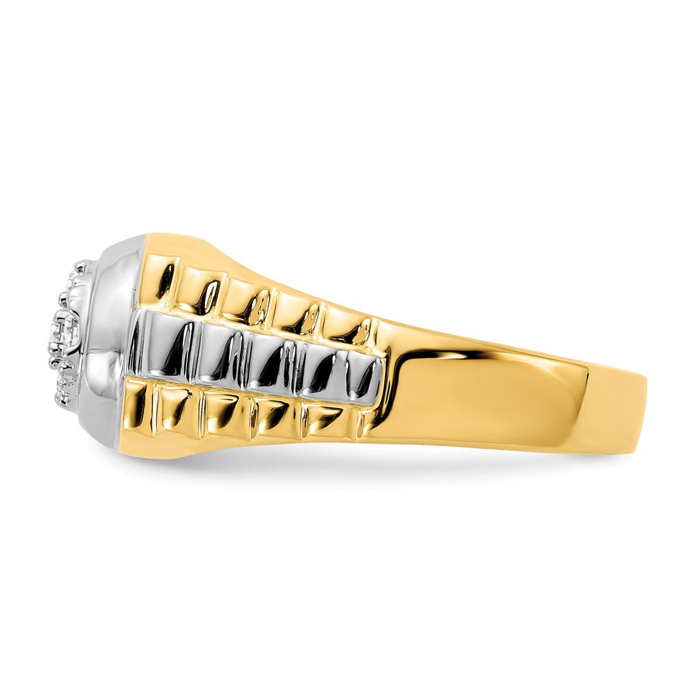 14k Two-tone VS Diamond men's ring