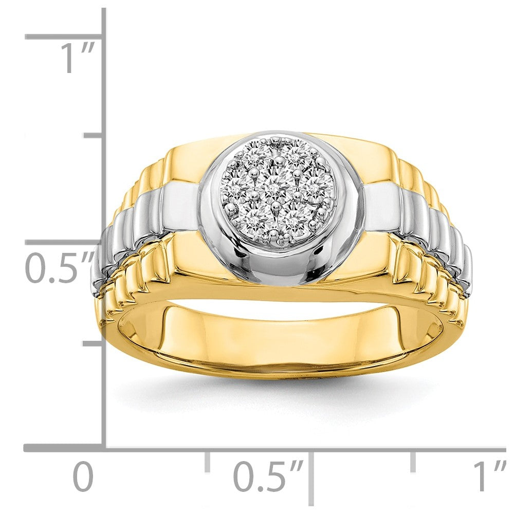 14k Two-tone VS Diamond men's ring
