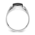14k White Gold AA Diamond men's ring