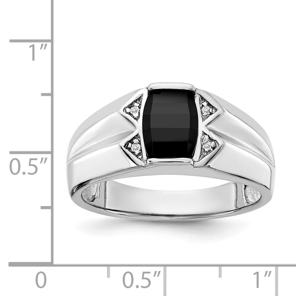 14k White Gold AA Diamond Men's Ring