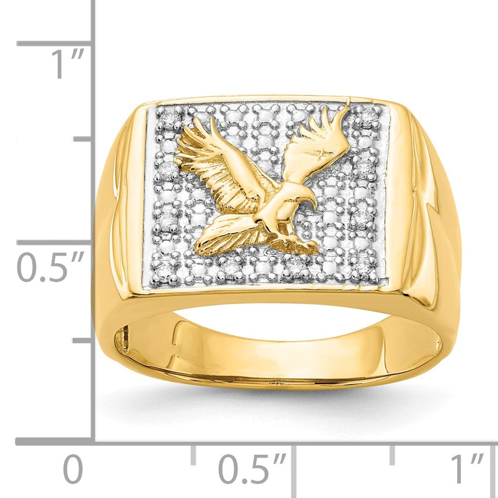 14k AAA Diamond men's ring