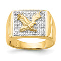 14k AAA Diamond men's ring