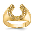 14k Polished Mens Diamond Horseshoe Ring Mounting