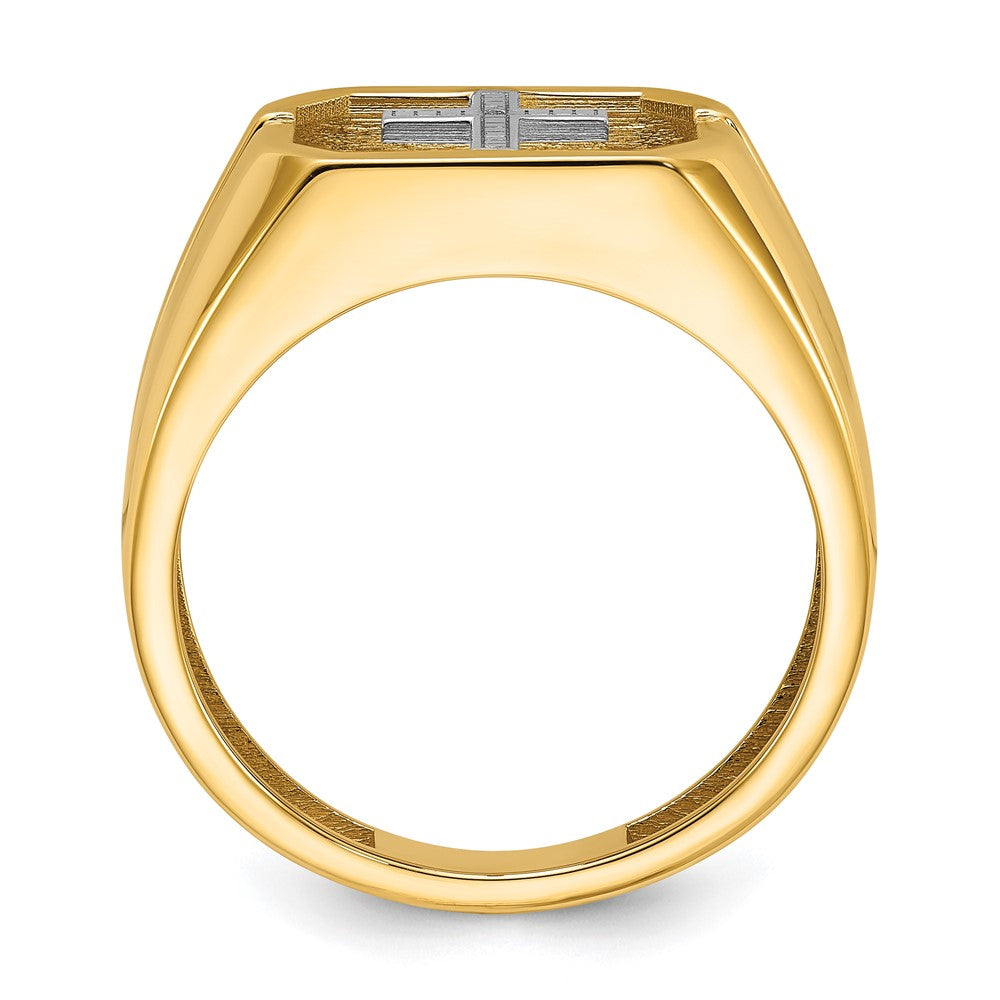 14k Men's Cross Ring Mounting