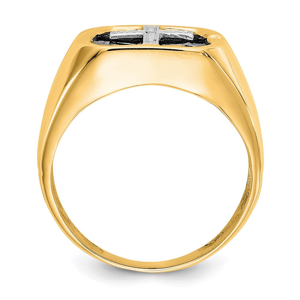 14k AAA Diamond men's ring