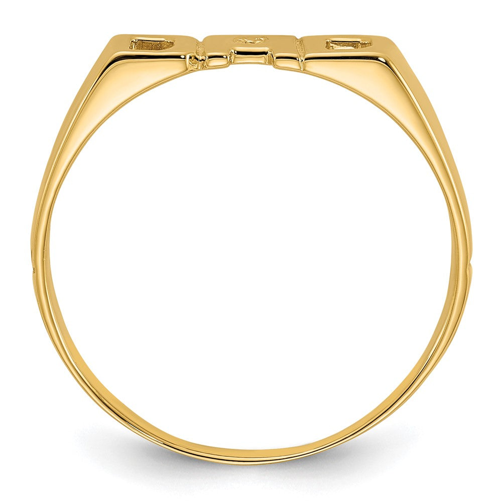 14k AAA Diamond men's ring