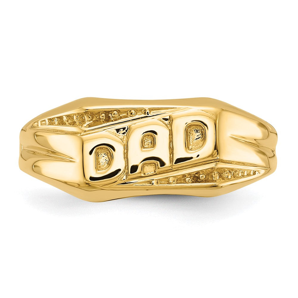 14k Polished Etched Edges Diamond DAD Ring Mounting