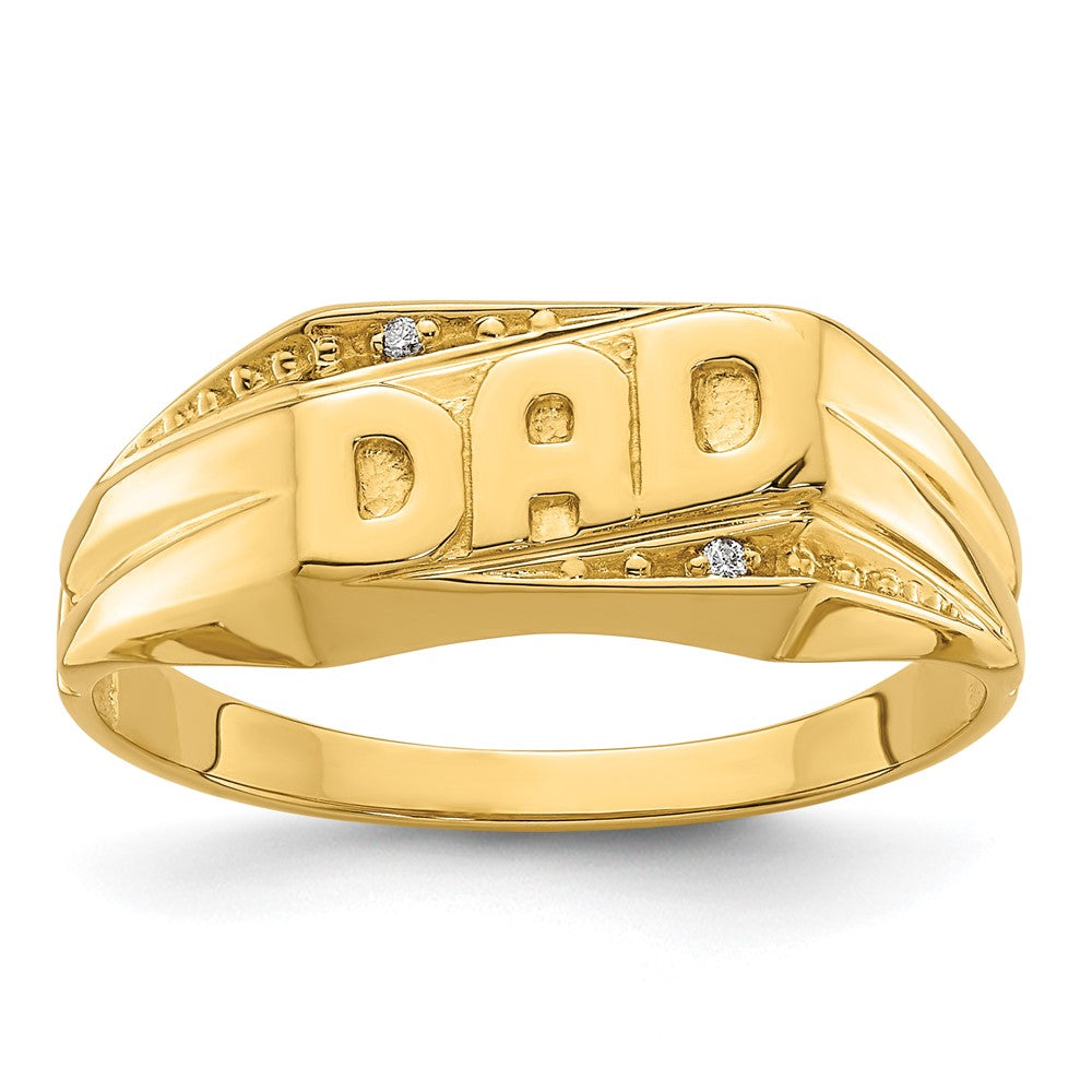 14k A Diamond men's ring