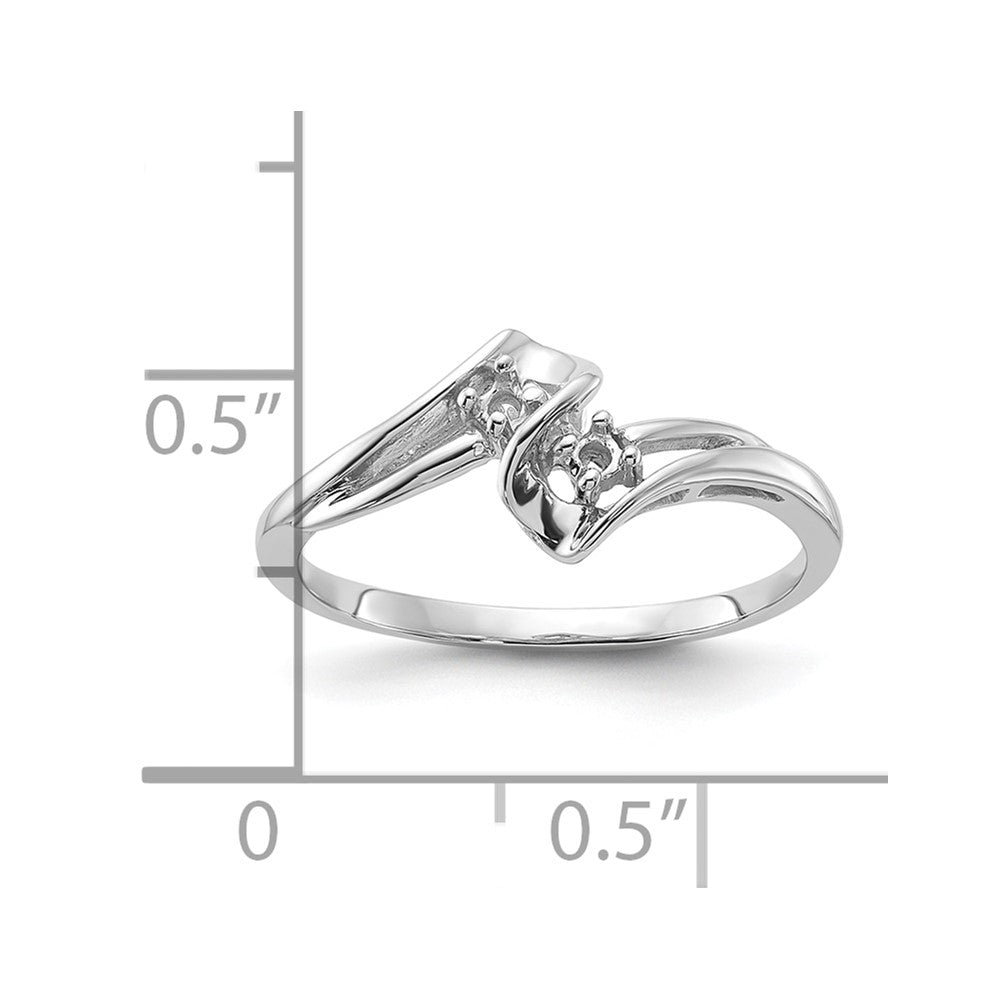 14k White Gold .05ct. Diamond Ring Mounting