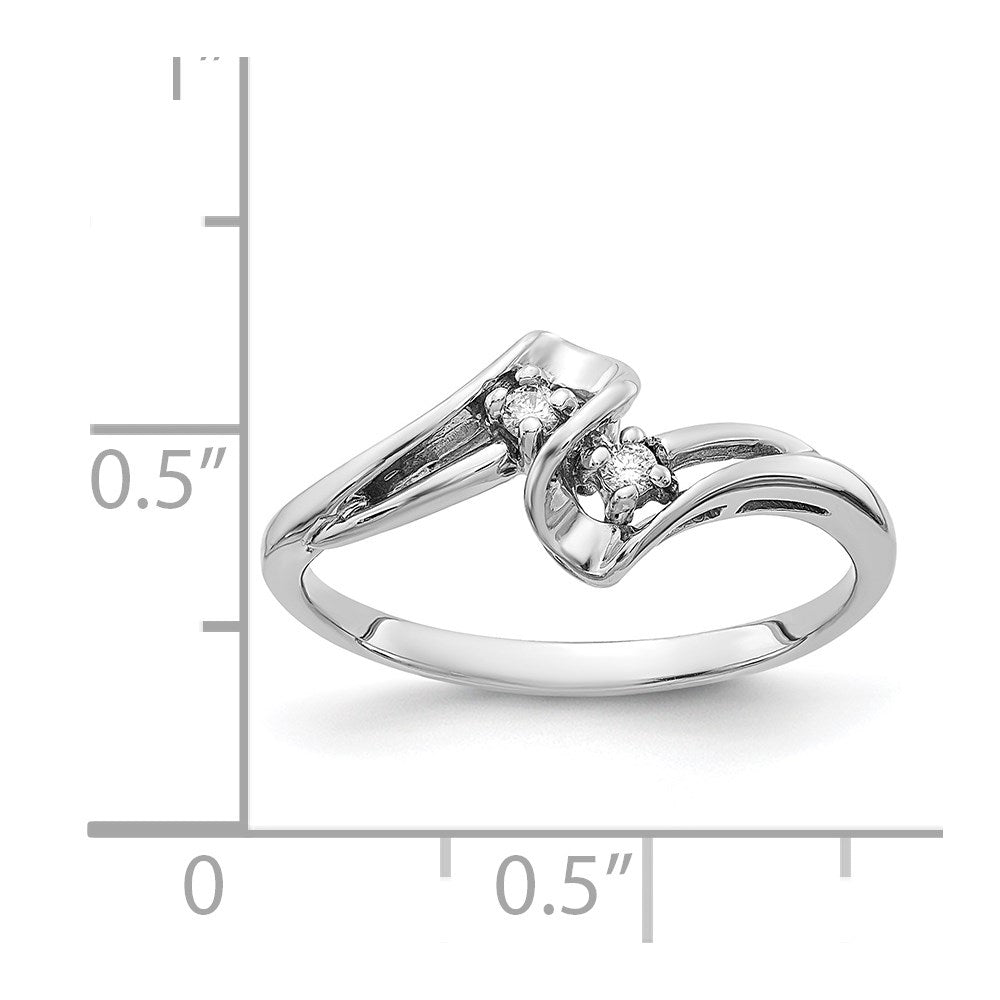 14k White Gold A Diamond ring