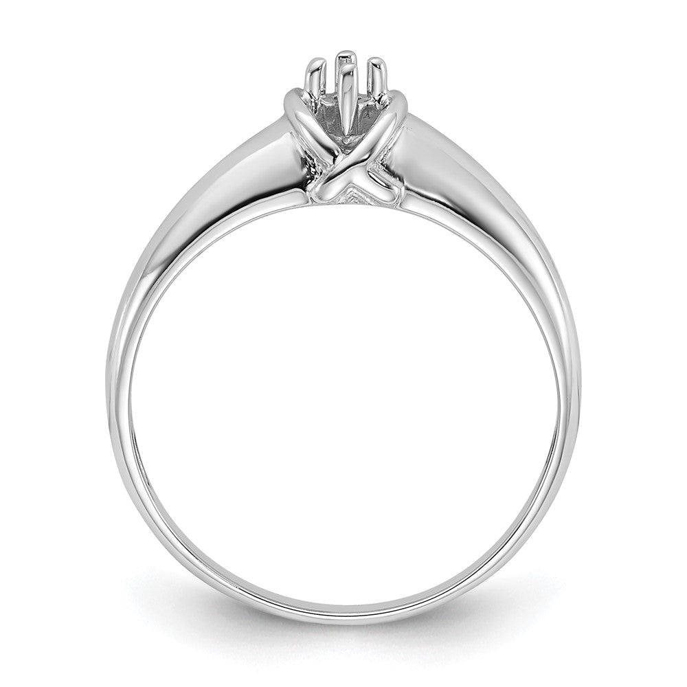 14k White Gold Polished .03ct. Diamond Ring Mounting