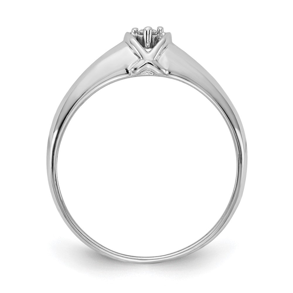 14k White Gold A Diamond ring