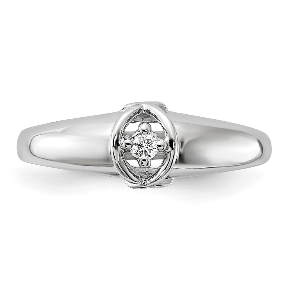 14k White Gold A Diamond ring